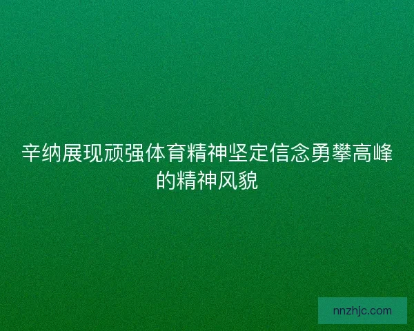 辛纳展现顽强体育精神坚定信念勇攀高峰的精神风貌